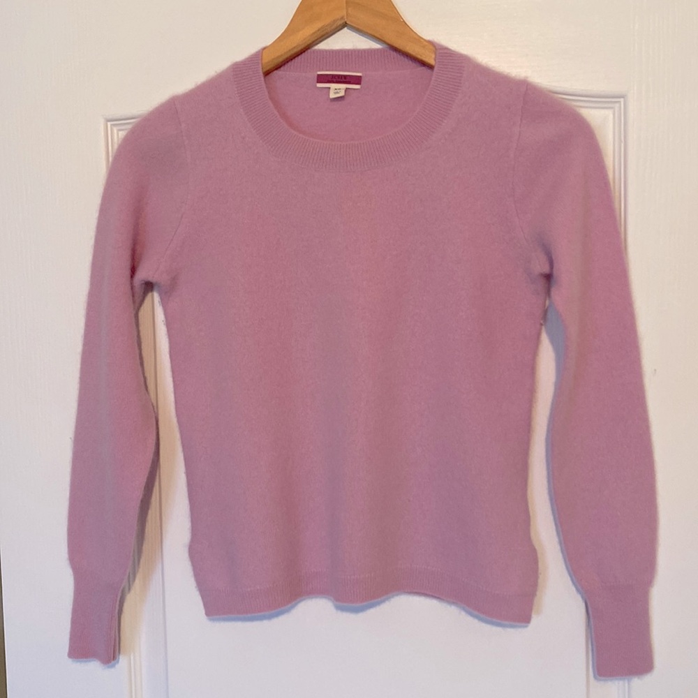 JCREW XS Cashmere dusty mauve crew neck.